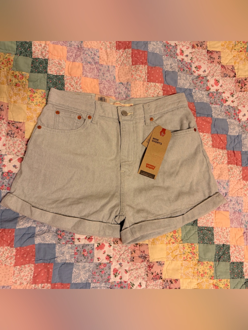 Levi's Light Blue Mom Shorts A line.  Size 28